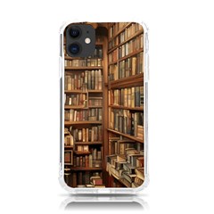 Room Interior Library Books Bookshelves Reading Literature Study Fiction Old Manor Book Nook Reading Iphone 11 Tpu Uv Print Case by Grandong