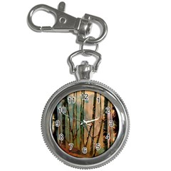 Woodland Woods Forest Trees Nature Outdoors Mist Moon Background Artwork Book Key Chain Watches by Grandong