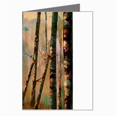 Woodland Woods Forest Trees Nature Outdoors Mist Moon Background Artwork Book Greeting Card by Grandong