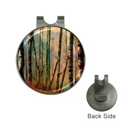 Woodland Woods Forest Trees Nature Outdoors Mist Moon Background Artwork Book Hat Clips With Golf Markers by Grandong