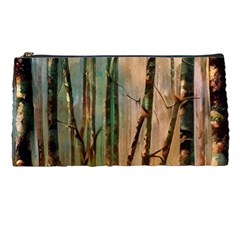 Woodland Woods Forest Trees Nature Outdoors Mist Moon Background Artwork Book Pencil Case by Grandong