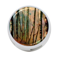 Woodland Woods Forest Trees Nature Outdoors Mist Moon Background Artwork Book 4-port Usb Hub (two Sides) by Grandong