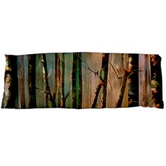 Woodland Woods Forest Trees Nature Outdoors Mist Moon Background Artwork Book Body Pillow Case (dakimakura) by Grandong