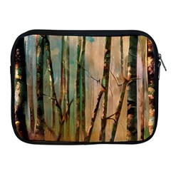 Woodland Woods Forest Trees Nature Outdoors Mist Moon Background Artwork Book Apple Ipad 2/3/4 Zipper Cases by Grandong