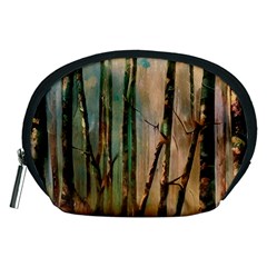 Woodland Woods Forest Trees Nature Outdoors Mist Moon Background Artwork Book Accessory Pouch (medium) by Grandong