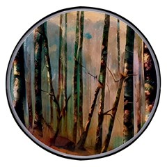 Woodland Woods Forest Trees Nature Outdoors Mist Moon Background Artwork Book Wireless Fast Charger(black) by Grandong