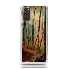 Woodland Woods Forest Trees Nature Outdoors Mist Moon Background Artwork Book Samsung Galaxy S20 6 2 Inch Tpu Uv Case by Grandong