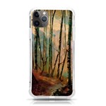 woodland woods forest trees nature outdoors mist moon background artwork book iPhone 11 Pro Max 6.5 Inch TPU UV Print Case Front