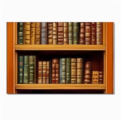 Room Interior Library Books Bookshelves Reading Literature Study Fiction Old Manor Book Nook Reading Postcards 5  X 7  (pkg Of 10) by Grandong