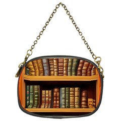 Room Interior Library Books Bookshelves Reading Literature Study Fiction Old Manor Book Nook Reading Chain Purse (one Side) by Grandong