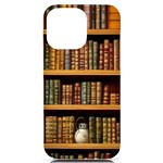 Room Interior Library Books Bookshelves Reading Literature Study Fiction Old Manor Book Nook Reading iPhone 14 Pro Max Black UV Print Case Front