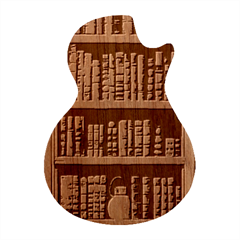 Room Interior Library Books Bookshelves Reading Literature Study Fiction Old Manor Book Nook Reading Guitar Shape Wood Guitar Pick Holder Case And Picks Set by Grandong