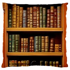 Room Interior Library Books Bookshelves Reading Literature Study Fiction Old Manor Book Nook Reading 16  Baby Flannel Cushion Case (two Sides) by Grandong