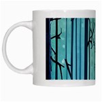 Nature Outdoors Night Trees Scene Forest Woods Light Moonlight Wilderness Stars White Mug Left