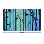 Nature Outdoors Night Trees Scene Forest Woods Light Moonlight Wilderness Stars Business Card Holder Front