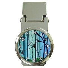 Nature Outdoors Night Trees Scene Forest Woods Light Moonlight Wilderness Stars Money Clip Watches