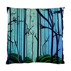 Nature Outdoors Night Trees Scene Forest Woods Light Moonlight Wilderness Stars Standard Cushion Case (One Side)