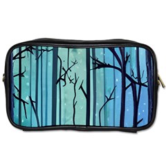 Nature Outdoors Night Trees Scene Forest Woods Light Moonlight Wilderness Stars Toiletries Bag (Two Sides)