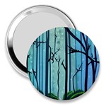 Nature Outdoors Night Trees Scene Forest Woods Light Moonlight Wilderness Stars 3  Handbag Mirrors Front