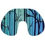 Nature Outdoors Night Trees Scene Forest Woods Light Moonlight Wilderness Stars Travel Neck Pillow Front