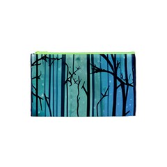 Nature Outdoors Night Trees Scene Forest Woods Light Moonlight Wilderness Stars Cosmetic Bag (XS)