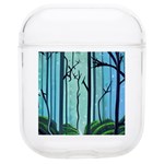 Nature Outdoors Night Trees Scene Forest Woods Light Moonlight Wilderness Stars Soft TPU AirPods 1/2 Case Front