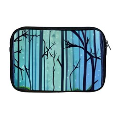 Nature Outdoors Night Trees Scene Forest Woods Light Moonlight Wilderness Stars Apple MacBook Pro 17  Zipper Case