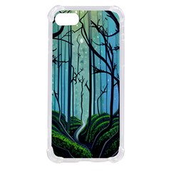 Nature Outdoors Night Trees Scene Forest Woods Light Moonlight Wilderness Stars Iphone Se by Grandong