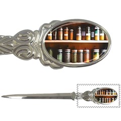 Alcohol Apothecary Book Cover Booze Bottles Gothic Magic Medicine Oils Ornate Pharmacy Letter Opener by Grandong