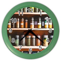 Alcohol Apothecary Book Cover Booze Bottles Gothic Magic Medicine Oils Ornate Pharmacy Color Wall Clock by Grandong