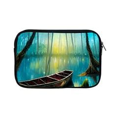 Swamp Bayou Rowboat Sunset Landscape Lake Water Moss Trees Logs Nature Scene Boat Twilight Quiet Apple Ipad Mini Zipper Cases by Grandong