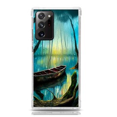 Swamp Bayou Rowboat Sunset Landscape Lake Water Moss Trees Logs Nature Scene Boat Twilight Quiet Samsung Galaxy Note 20 Ultra Tpu Uv Case by Grandong