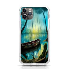 Swamp Bayou Rowboat Sunset Landscape Lake Water Moss Trees Logs Nature Scene Boat Twilight Quiet Iphone 11 Pro 5 8 Inch Tpu Uv Print Case by Grandong