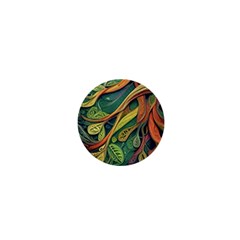 Outdoors Night Setting Scene Forest Woods Light Moonlight Nature Wilderness Leaves Branches Abstract 1  Mini Buttons by Grandong