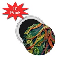 Outdoors Night Setting Scene Forest Woods Light Moonlight Nature Wilderness Leaves Branches Abstract 1 75  Magnets (10 Pack)  by Grandong