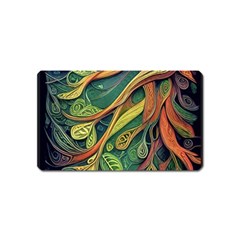 Outdoors Night Setting Scene Forest Woods Light Moonlight Nature Wilderness Leaves Branches Abstract Magnet (name Card) by Grandong