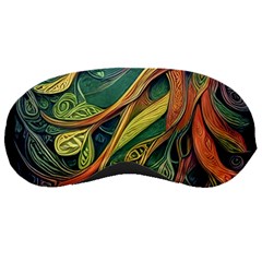 Outdoors Night Setting Scene Forest Woods Light Moonlight Nature Wilderness Leaves Branches Abstract Sleep Mask by Grandong