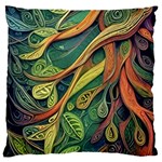 Outdoors Night Setting Scene Forest Woods Light Moonlight Nature Wilderness Leaves Branches Abstract Large Cushion Case (One Side) Front