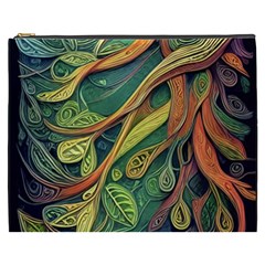 Outdoors Night Setting Scene Forest Woods Light Moonlight Nature Wilderness Leaves Branches Abstract Cosmetic Bag (xxxl) by Grandong