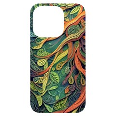 Outdoors Night Setting Scene Forest Woods Light Moonlight Nature Wilderness Leaves Branches Abstract Iphone 14 Pro Black Uv Print Case by Grandong