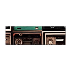 Retro Electronics Old Antiques Texture Wallpaper Vintage Cassette Tapes Retrospective Sticker Bumper (100 Pack) by Grandong