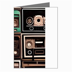 Retro Electronics Old Antiques Texture Wallpaper Vintage Cassette Tapes Retrospective Greeting Card by Grandong