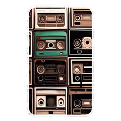 Retro Electronics Old Antiques Texture Wallpaper Vintage Cassette Tapes Retrospective Memory Card Reader (rectangular) by Grandong