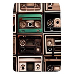 Retro Electronics Old Antiques Texture Wallpaper Vintage Cassette Tapes Retrospective Removable Flap Cover (l) by Grandong