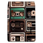 Retro Electronics Old Antiques Texture Wallpaper Vintage Cassette Tapes Retrospective Removable Flap Cover (L) Front