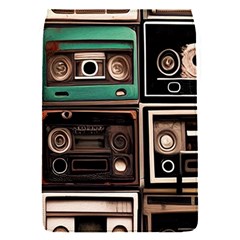 Retro Electronics Old Antiques Texture Wallpaper Vintage Cassette Tapes Retrospective Removable Flap Cover (s) by Grandong