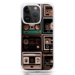 Retro Electronics Old Antiques Texture Wallpaper Vintage Cassette Tapes Retrospective Iphone 14 Pro Tpu Uv Print Case by Grandong