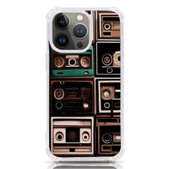 Retro Electronics Old Antiques Texture Wallpaper Vintage Cassette Tapes Retrospective Iphone 13 Pro Tpu Uv Print Case by Grandong