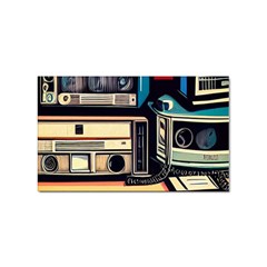 Radios Tech Technology Music Vintage Antique Old Sticker (rectangular) by Grandong