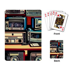 Radios Tech Technology Music Vintage Antique Old Playing Cards Single Design (rectangle) by Grandong